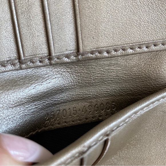 Vintage Gucci Monogram Micro “GG” Print Beige Leather Compact Wallet - Picture 13 of 16